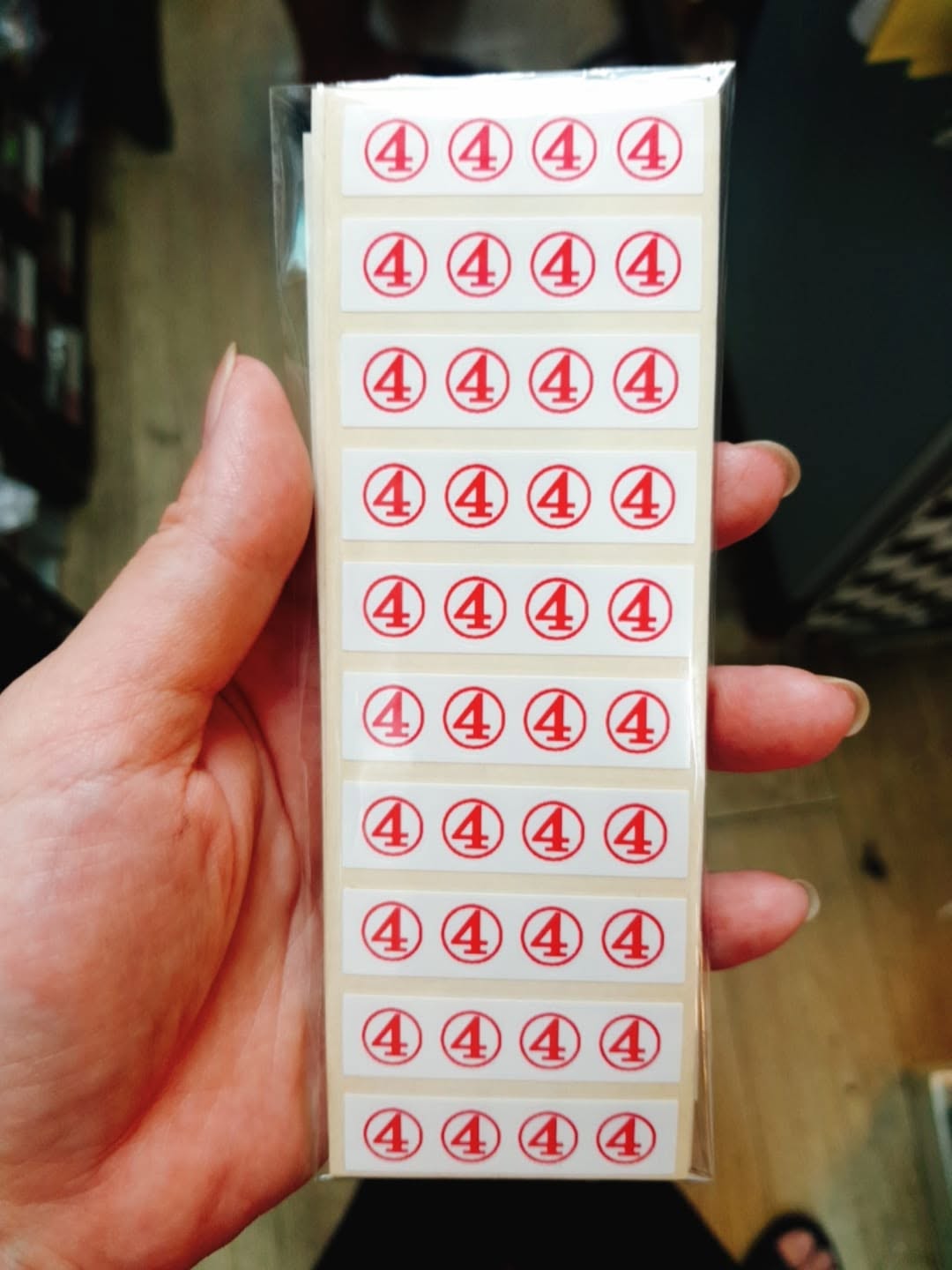 4號包裝選舉號碼標籤實品照片